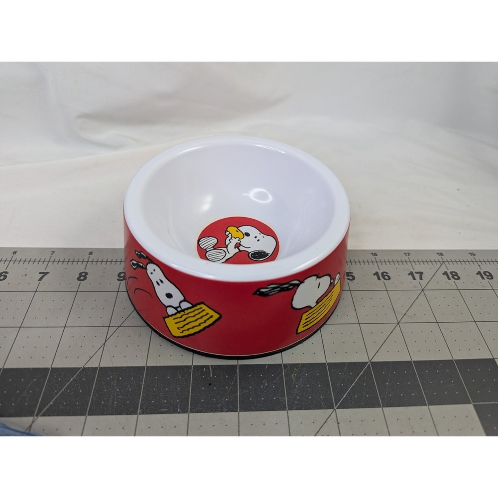 Trudeau Peanuts Snoopy Pet Dish Red White - Picture 8 of 8